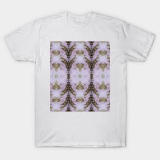 Vineyard Car - Pink, Gold Lacy  - by Avril Thomas T-Shirt